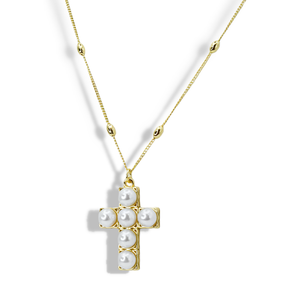 Pearl Cross Necklace