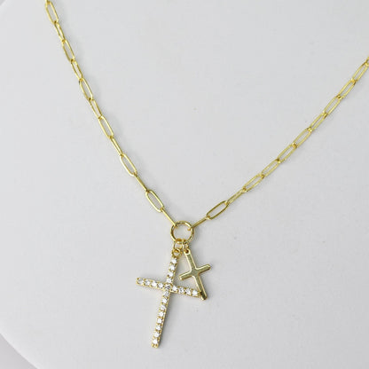 Double Cross Necklace